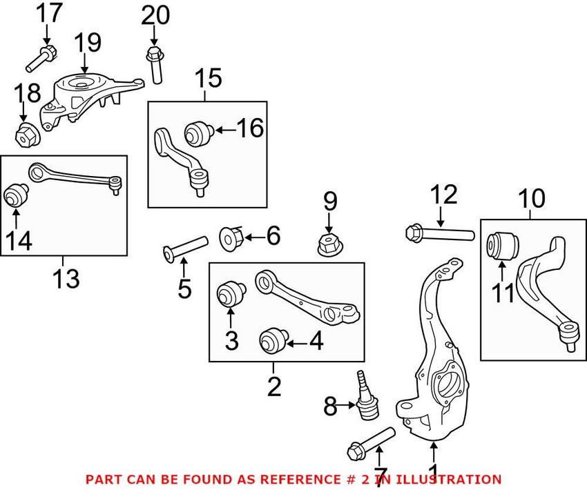 Audi Suspension Control Arm - Front Passenger Side Lower Forward 8K0407152G